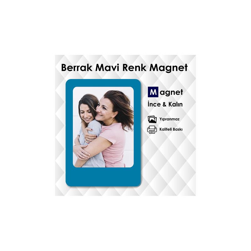 Berrak Mavi Renk Buzdolabı Magneti Yaptırma