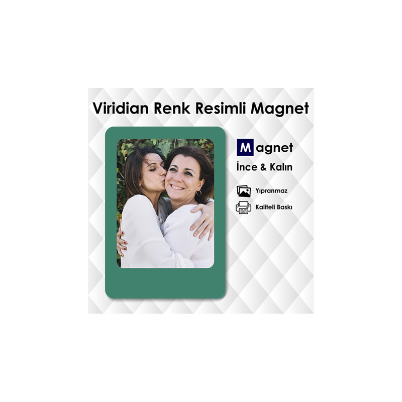 Viridian Renk Buzdolabı Fotoğraf Magnet Modeli