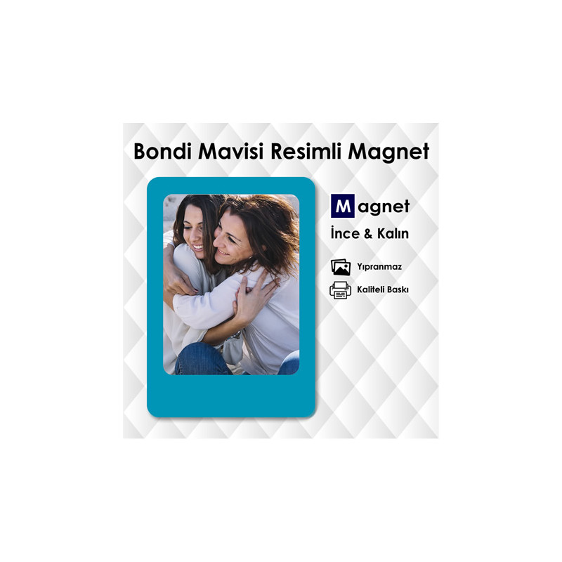 Bondi Mavisi Magnet Dolap Süsleri