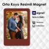 Orta Koyu Renk Resimli Buzdolabı Süsü