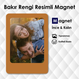 Bakır Rengi Resimli Hediyelik Magnet