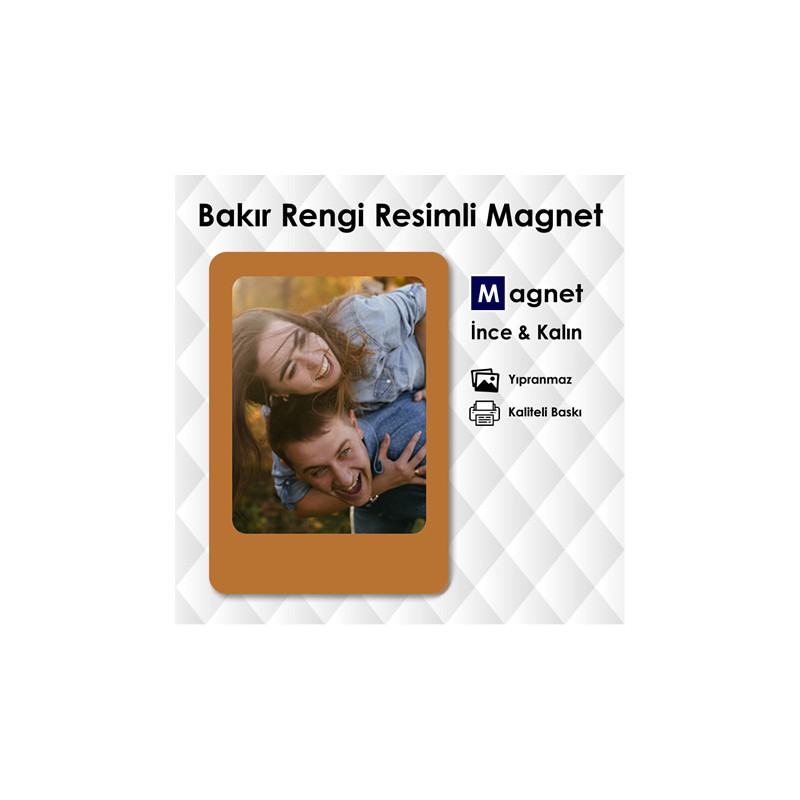 Bakır Rengi Resimli Hediyelik Magnet