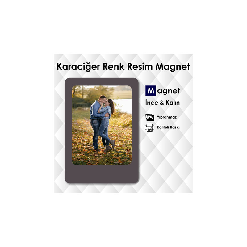 Karaciğer Rengi Resimli Süs Magnetleri