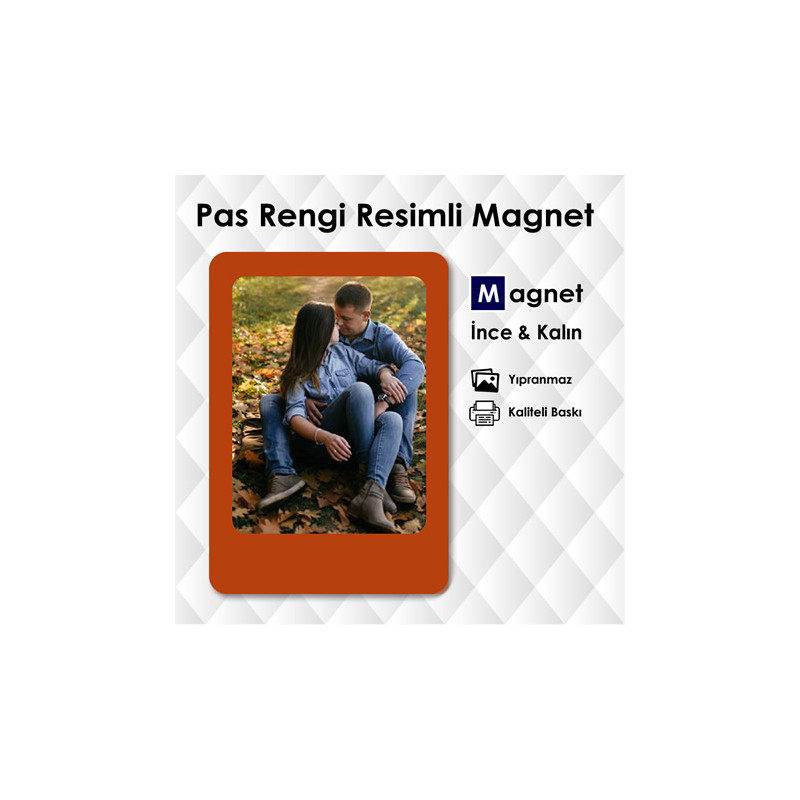 Pas Rengi Resimli Mıknatıslı Magnet