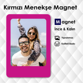 Kırmızı Menekşe Buzdolabı Magneti Fotoğraf