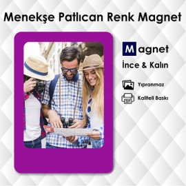 Menekşe Patlıcan Renk Resimden Magnet