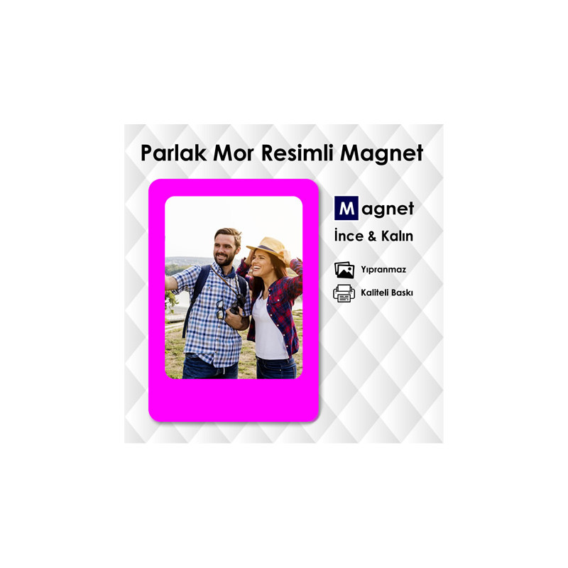 Parlak Mor Resimli Magnet Fiyatları