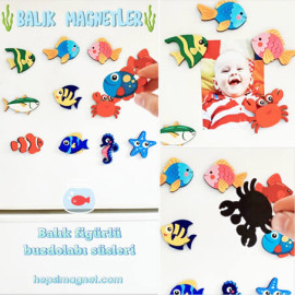 Köpek Balığı Figürü Ahşap Magnet