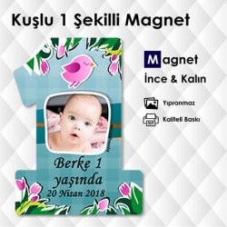 Kuşlu 1 Yaş Dolap Magnetleri