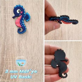 Denizatı Figürü Ahşap Magnet