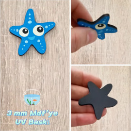 Deniz Yıldızı Ahşap Magnet