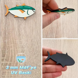 Köpek Balığı Figürü Ahşap Magnet