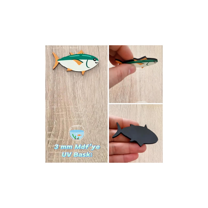 Köpek Balığı Figürü Ahşap Magnet