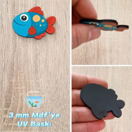 Sevimli Balık Figürü Ahşap Magnet