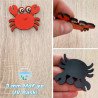 Yengeç Figürü Ahşap Magnet