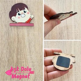 Çocuk Figürlü Ahşap Magnet