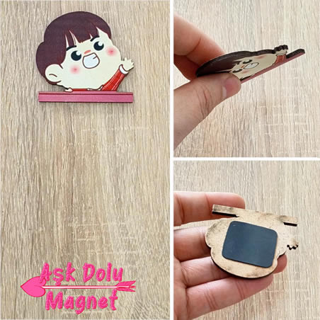 Çocuk Figürlü Ahşap Magnet