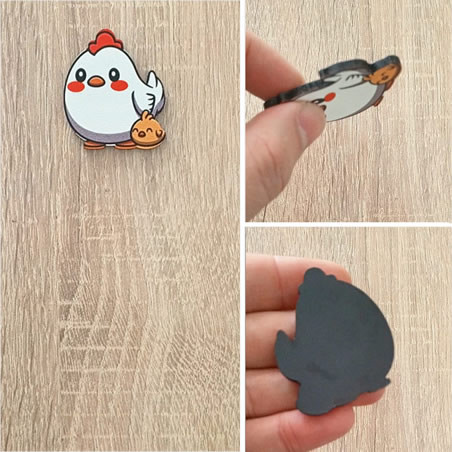 Tavuk ve Civciv Ahşap Magnet Tavuk ve Civciv Ahşap Magnet
