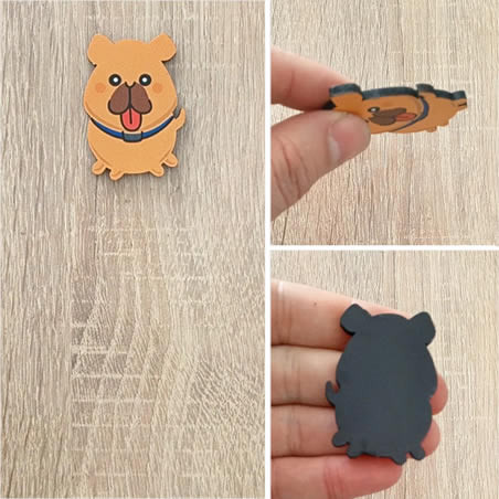 Sevimli Köpek Ahşap Magnet Sevimli Köpek Ahşap Magnet