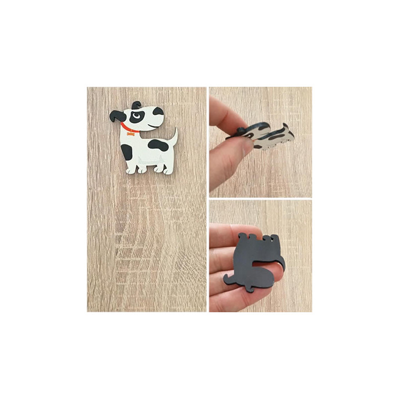 Sevimli Köpek Not Tutucu Ahşap Magnet