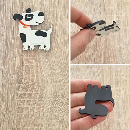 Sevimli Köpek Not Tutucu Ahşap Magnet