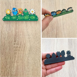 Kuşlar Çiçekler Ahşap Magnet