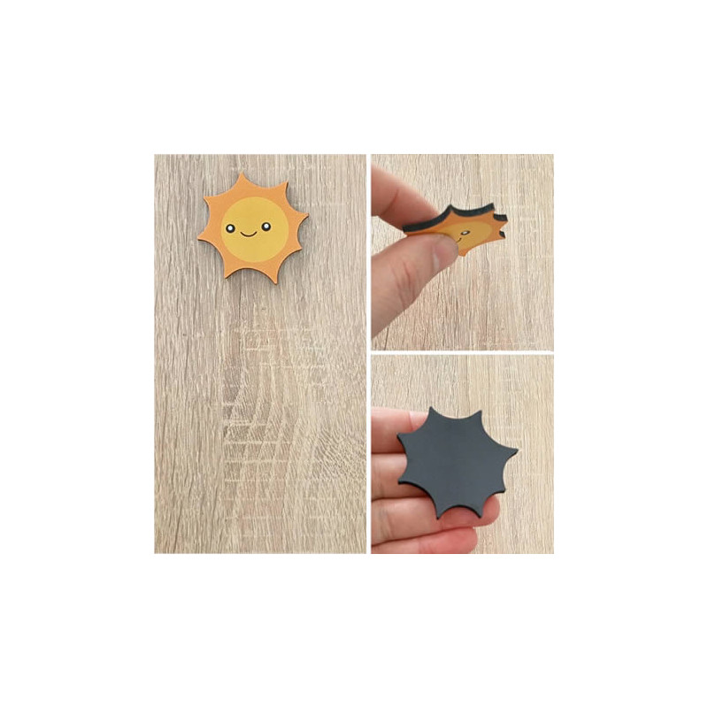 Güneş Not Tutucu Ahşap Magnet