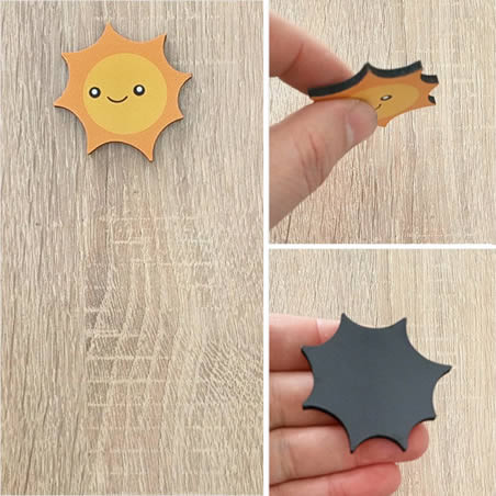 Güneş Not Tutucu Ahşap Magnet