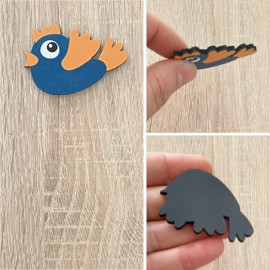 Kuş Figürlü Magnet Fotoğraf Tutucu
