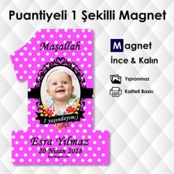 Kız Bebekler İçin 1 Yaş Magnet Örnekleri