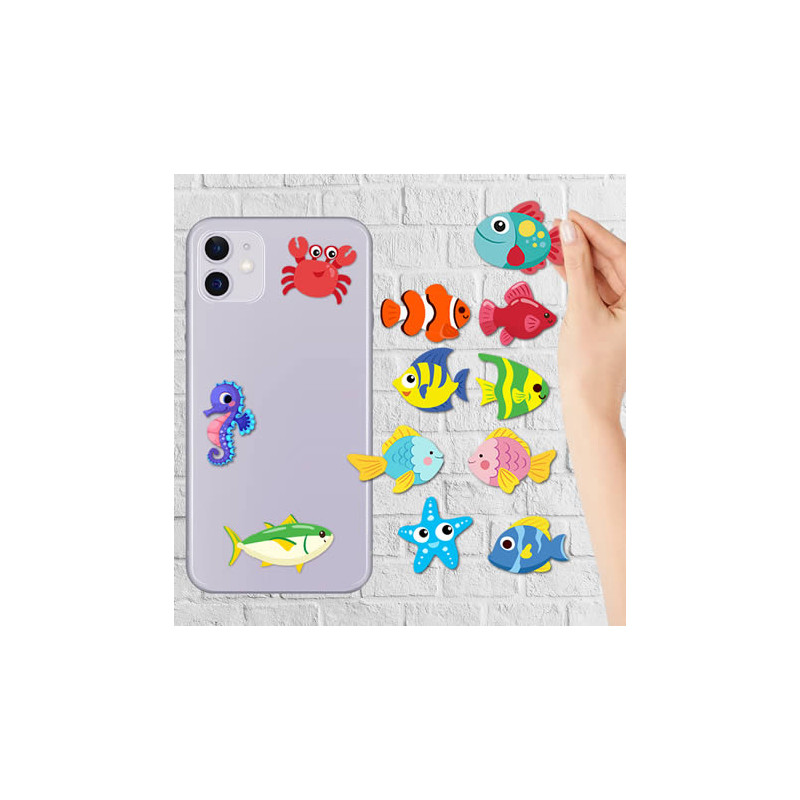 12 Adet Sevimli Balık Şekilli Stickerler