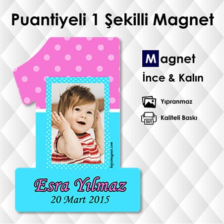 Kız Bebek İçin 1 Yaş Buzdolabı Süsü Kız Bebek İçin 1 Yaş Buzdolabı Süsü