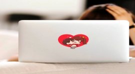 8 Adet Aşk Dolu Kalpli Stickerler
