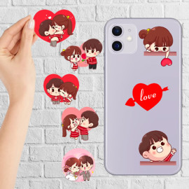 8 Adet Aşk Dolu Kalpli Stickerler