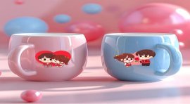 8 Adet Aşk Dolu Kalpli Stickerler