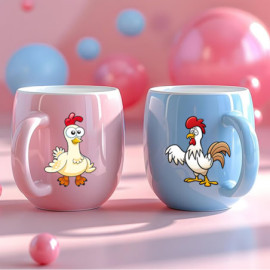 12 Adet Sevimli Çiftlik hayvanları Şekilli Stickerler