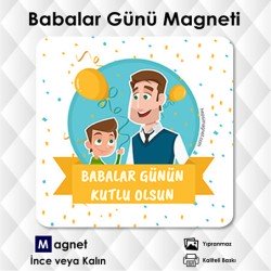 Baba ve Oğul Hediyesi - Babalar Günü Magneti