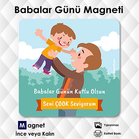 Babalara Hediye - Babalar Günü İçin Magnet