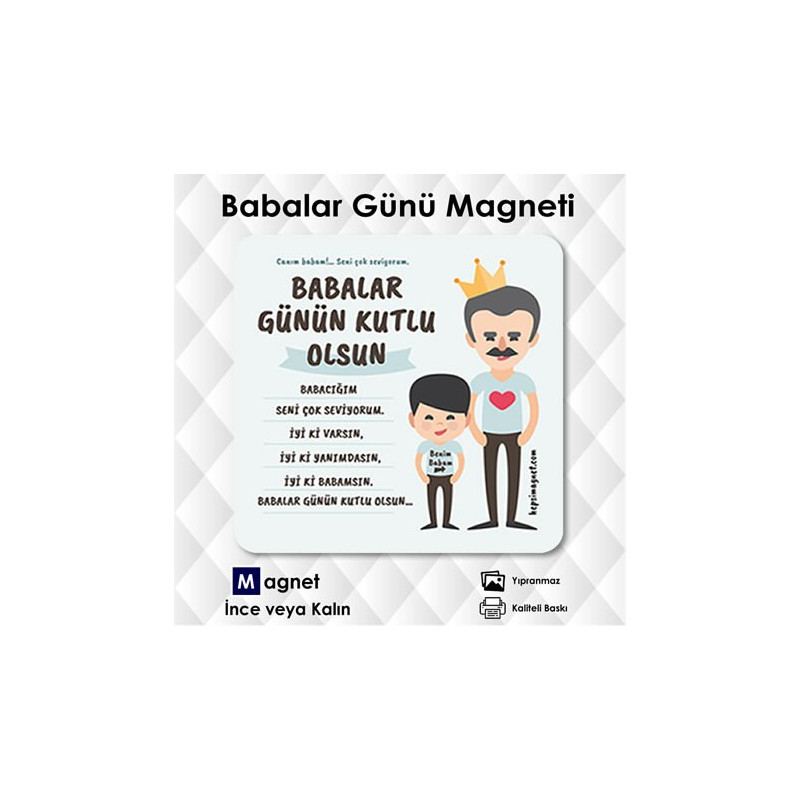 Babaya Hediyeler, Babalar Günü İçin Magnet