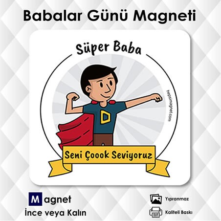 Babaya Hediye Ne Alınır - Süper Baba Magneti Babaya Hediye Ne Alınır - Süper Baba Magneti