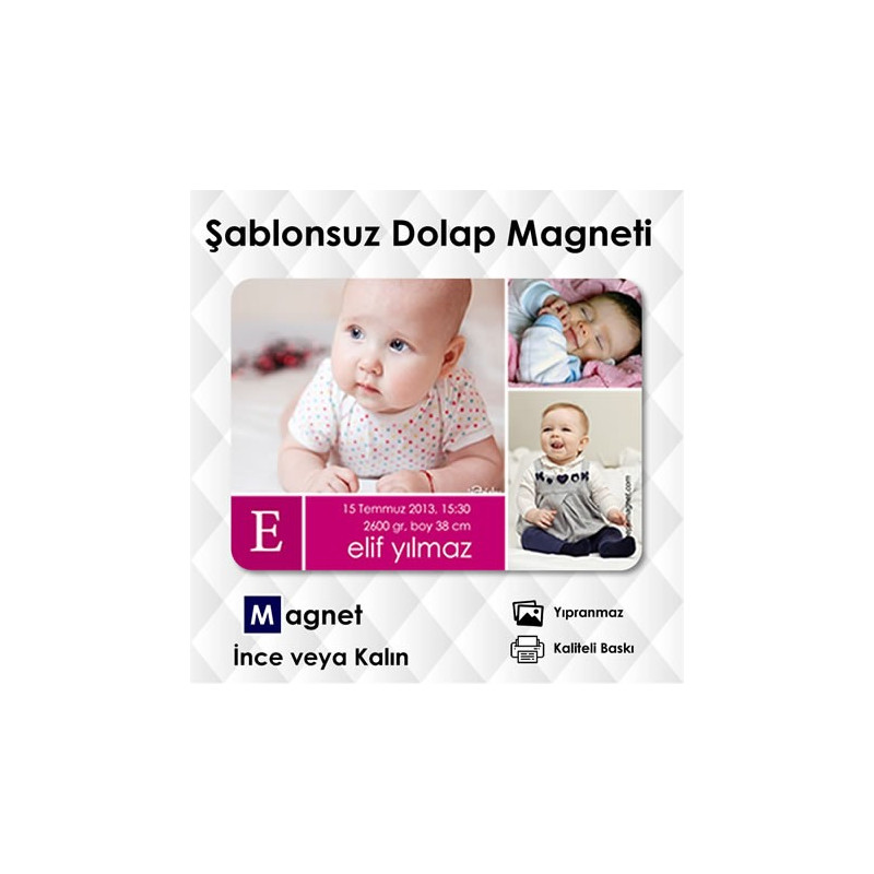 Kız Bebek Doğum Bilgileri Kartı