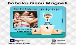 Babaya Yılbaşı Hediyesi - En İyi Baba Ödüllü Magnet