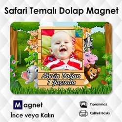 Safari Temalı Bebek Magneti