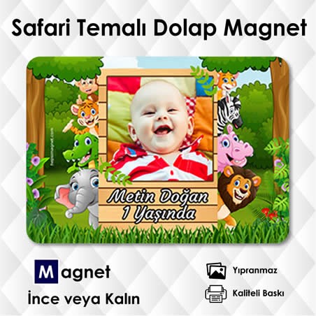 Safari Temalı Bebek Magneti Safari Temalı Bebek Magneti