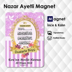 Nazar Ayetli Kız Bebek Mevlüt Magneti