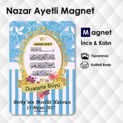 Nazar Ayetli Erkek Bebek Mevlüt Magneti