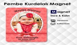 Resimli Kız Bebek Mevlüd Magnetleri