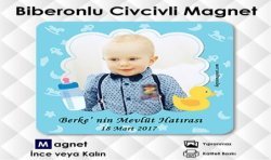 Erkek Bebek Mevlüdüne Hediye FotoluMagnet