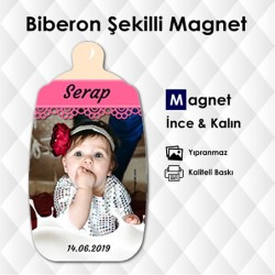 Kız Bebekler İçin Biberon Şekilli Buzdolabı Magneti