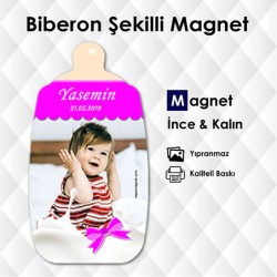 Kız Bebekler İçin Biberon Şeklinde Buzdolabı Magneti